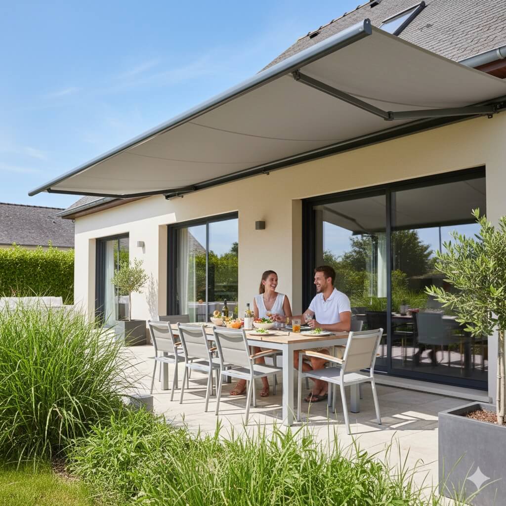 Maxypose - Installation de stores de terrasse sur mesure à Nancy : confort extérieur et protection solaire